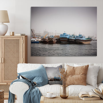 Photo Sailing Port Serenity I - Sailing Canvas Wall Art
